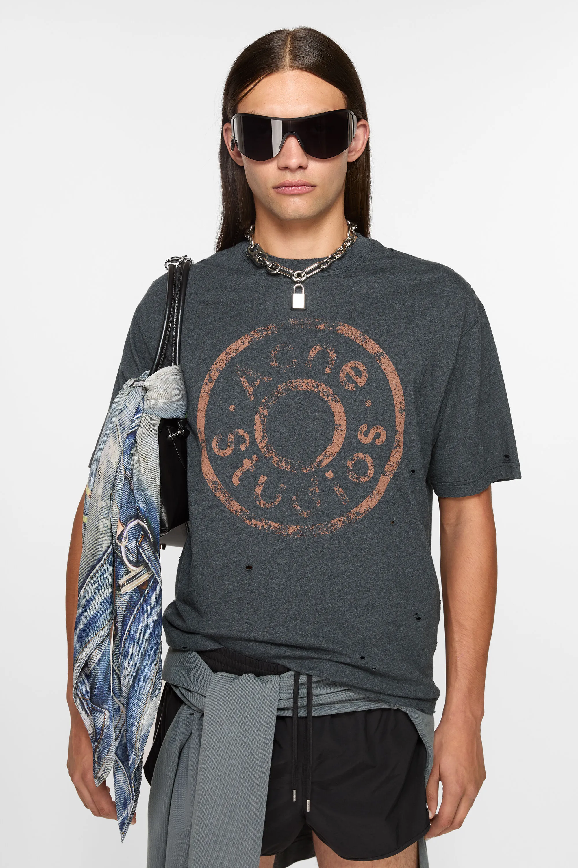 Футболка с логотипом - Свободный крой Acne Studios, Black melange
Футболка с логотипом - Свободный крой Acne Studios, Black melange