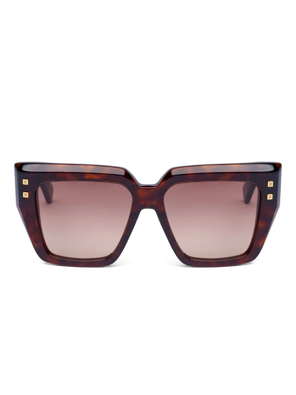 Солнцезащитные очки в геометричной оправе с заклепками Balmain, коричневый
Солнцезащитные очки в геометричной оправе с заклепками Balmain, коричневый