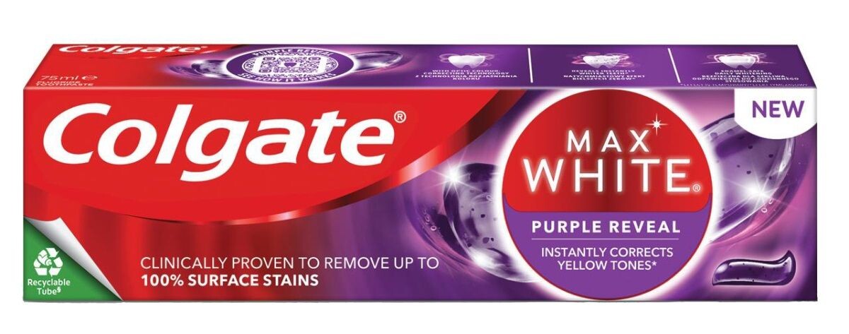 Colgate Max White Purple Reveal Зубная паста, 75 ml
Colgate Max White Purple Reveal Зубная паста, 75 ml