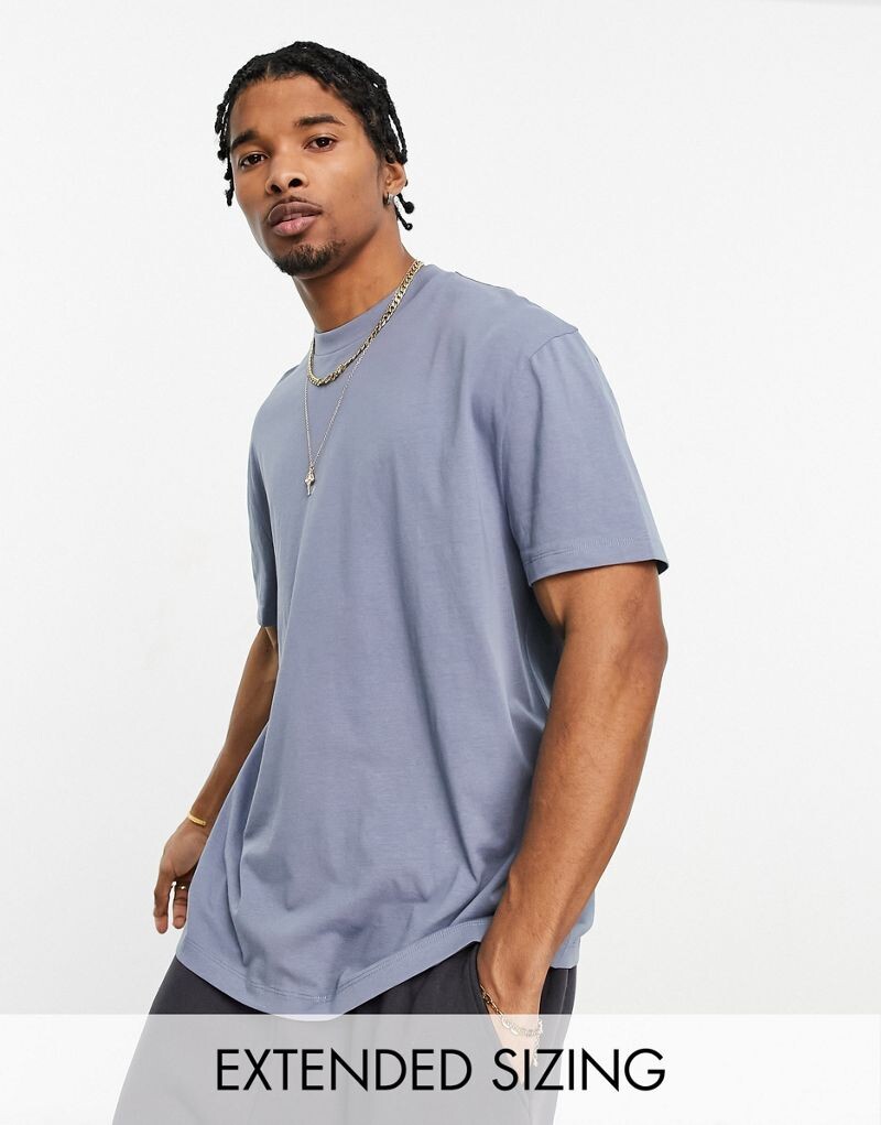 ASOS DESIGN — непринужденная синяя футболка с круглым вырезом из плотной ткани плотностью 240 г/м²
ASOS DESIGN — непринужденная синяя футболка с круглым вырезом из плотной ткани плотностью 240 г/м²