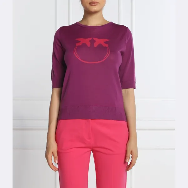 Свитер обычного кроя из ультратонкой шерсти Pinko, фиолетовый
Свитер обычного кроя из ультратонкой шерсти Pinko, фиолетовый