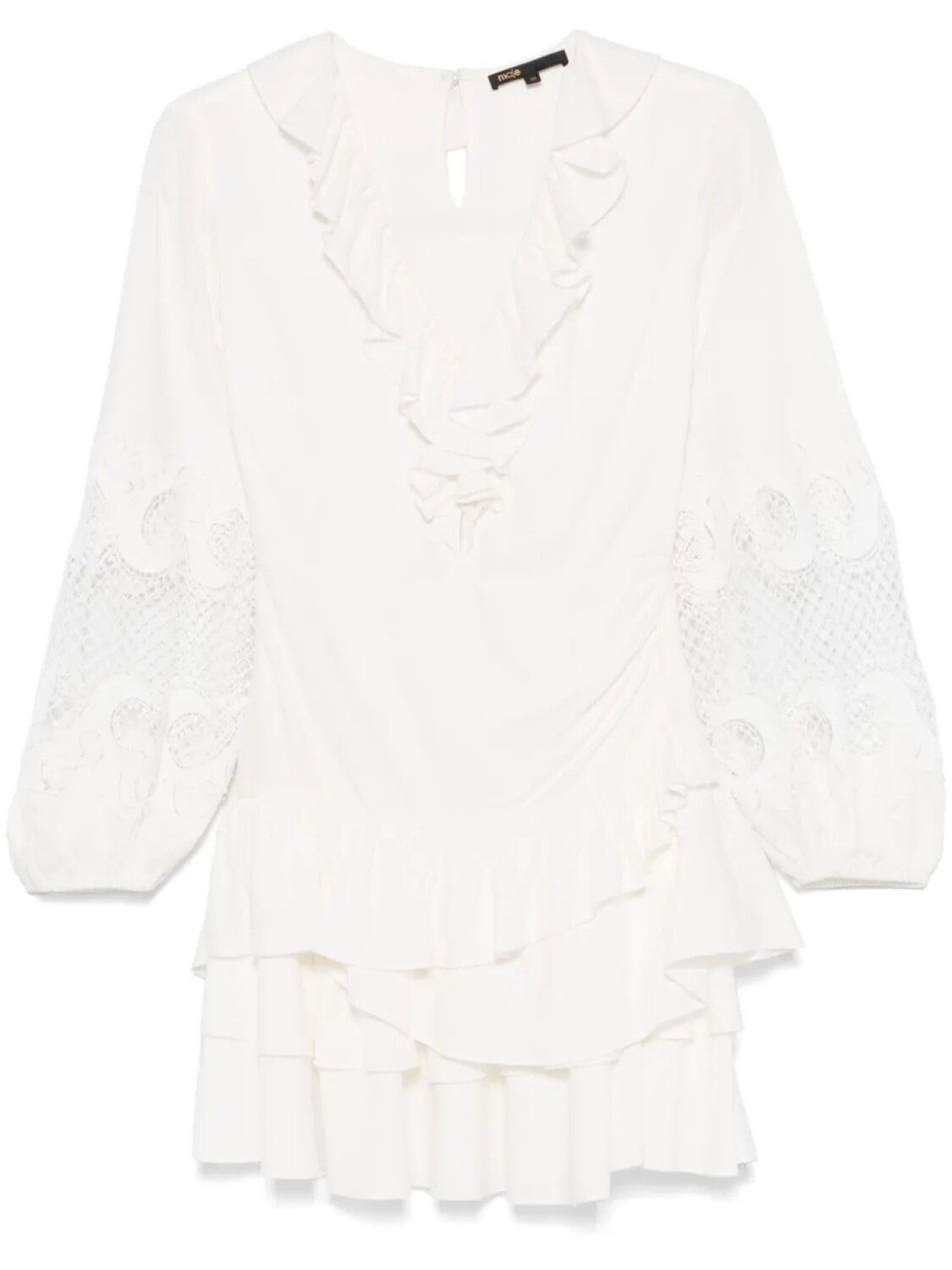 Maje платье мини с оборками, белый
Maje платье мини с оборками, белый