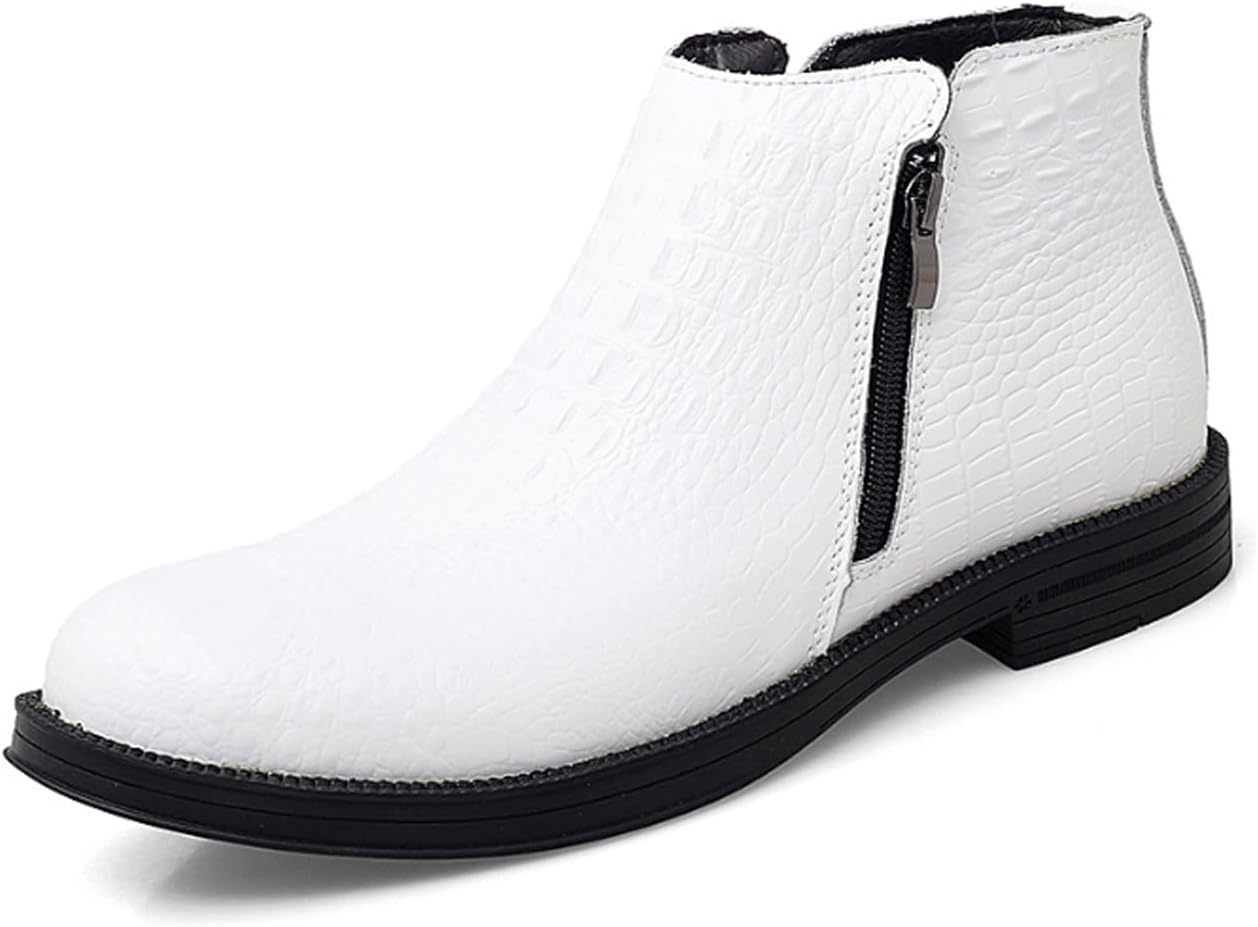 Мужские кожаные челси с тиснением под аллигатора, без шнуровки, низкий каблук, молния на щиколотке, заостренный носок, мягкая подошва, оксфорды для офиса Generic, белый
Мужские кожаные челси с тиснением под аллигатора, без шнуровки, низкий каблук, молния на щиколотке, заостренный носок, мягкая подошва, оксфорды для офиса Generic, белый