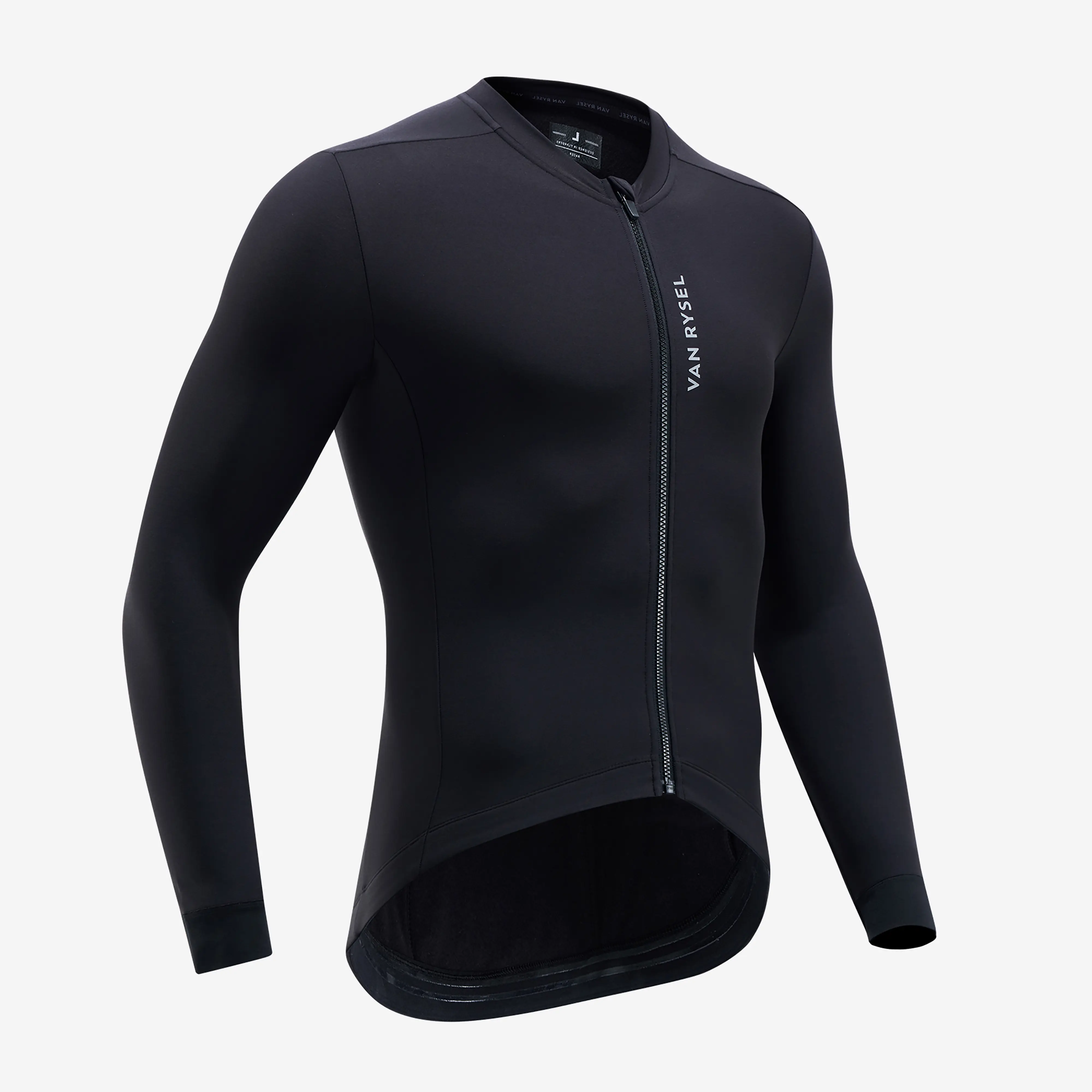 Мужская дорожная велофутболка Van Rysel с длинным рукавом RCR Pro дымчато-чёрная 
Мужская дорожная велофутболка Van Rysel с длинным рукавом RCR Pro дымчато-чёрная