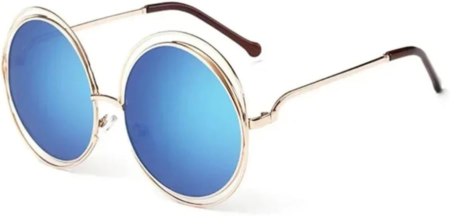 Винтажные круглые солнцезащитные очки большого размера с крупными линзами и зеркальным покрытием для женщин, в металлической оправе, стильные женские солнцезащитные очки KTUCN, 9-gold-blue
Винтажные круглые солнцезащитные очки большого размера с крупными линзами и зеркальным покрытием для женщин, в металлической оправе, стильные женские солнцезащитные очки KTUCN, 9-gold-blue
