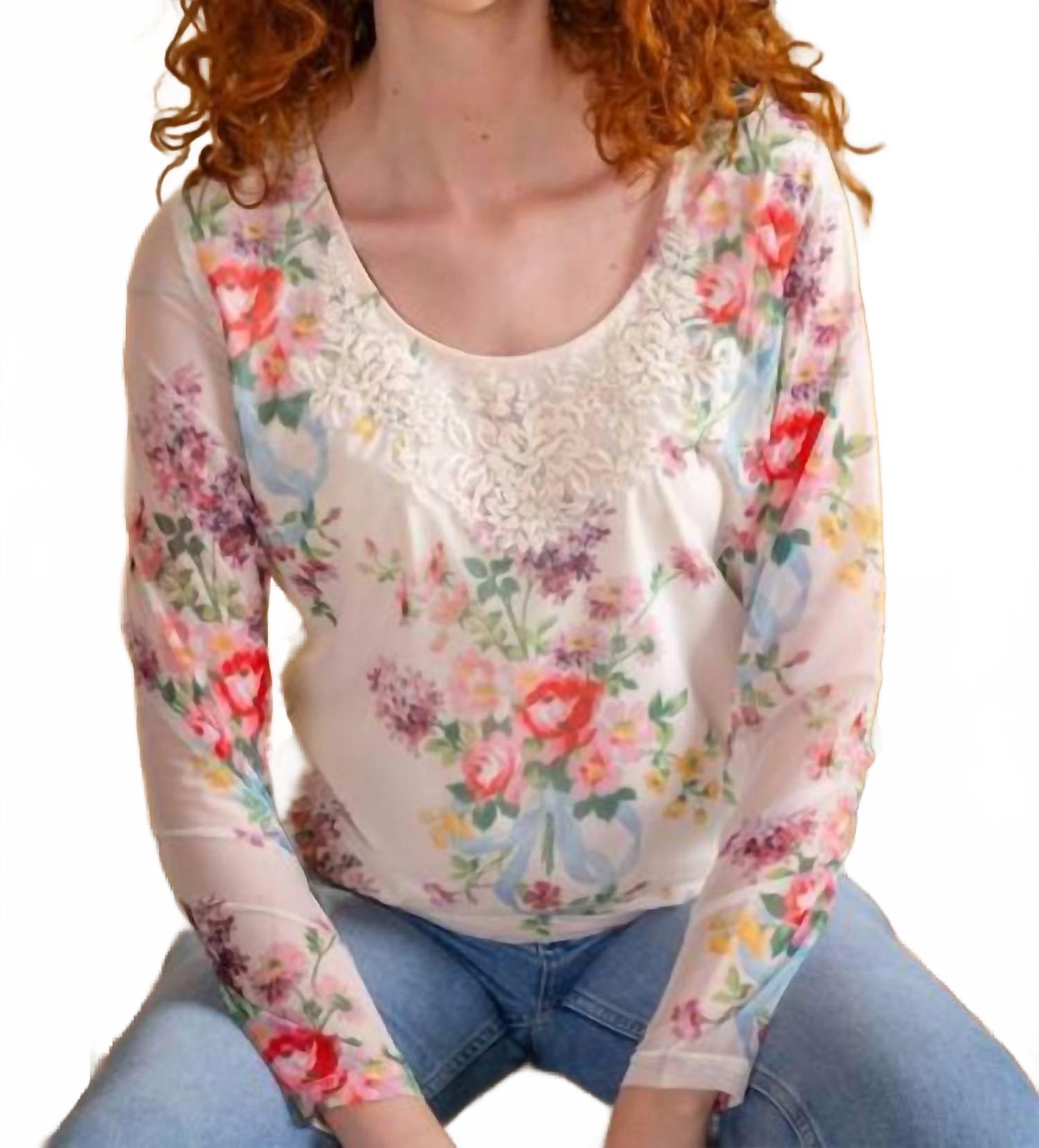 Топ с цветочным принтом, вышивкой и сетчатыми вставками в натуральном цвете PAPARAZZI
Топ с цветочным принтом, вышивкой и сетчатыми вставками в натуральном цвете PAPARAZZI