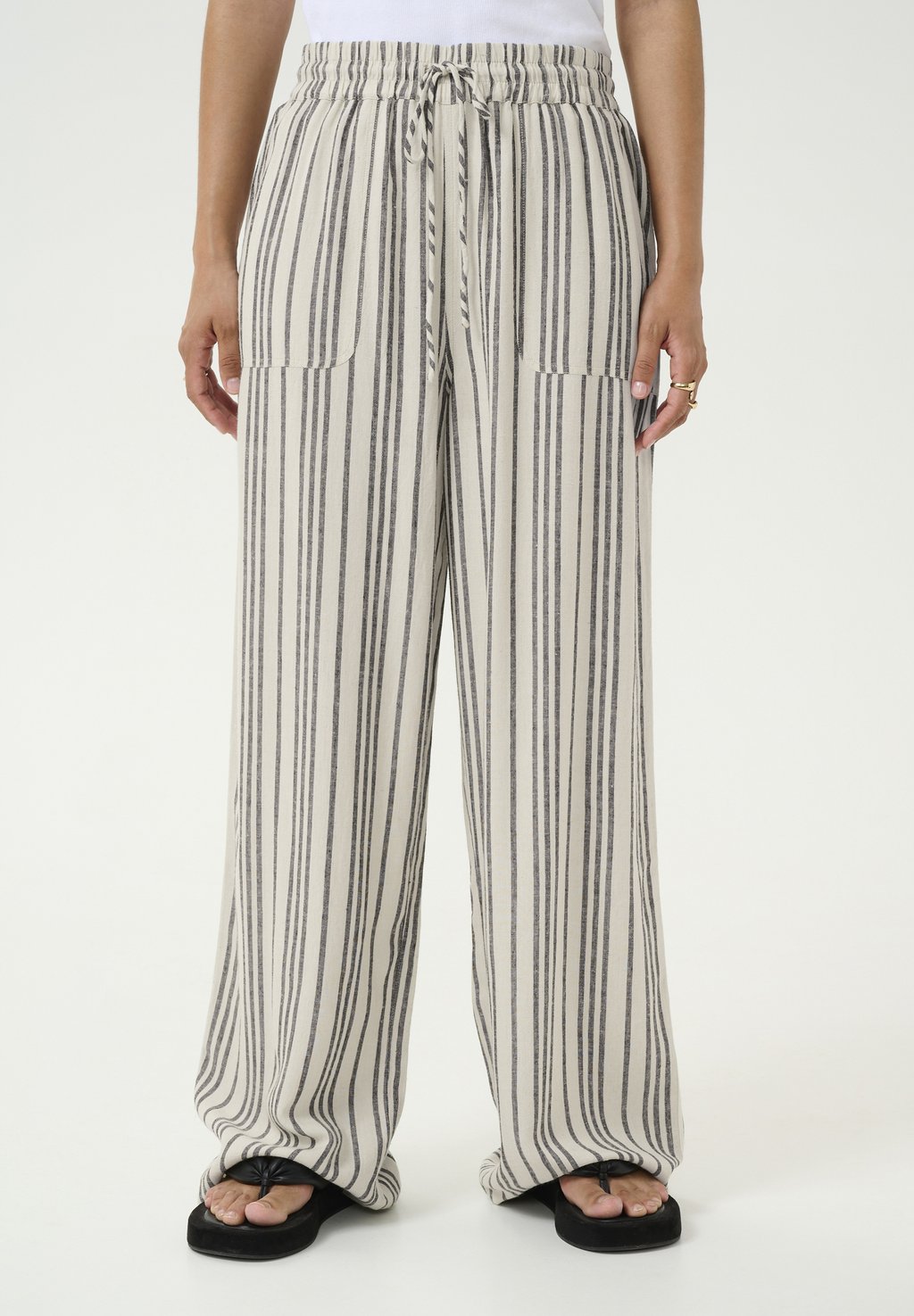 Брюки MILIA LONG WIDE Kaffe, серый 
Брюки MILIA LONG WIDE Kaffe, серый