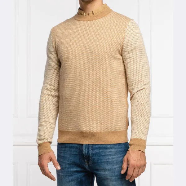 Удлиненный шерстяной свитер Neptune Boss, коричневый
Удлиненный шерстяной свитер Neptune Boss, коричневый