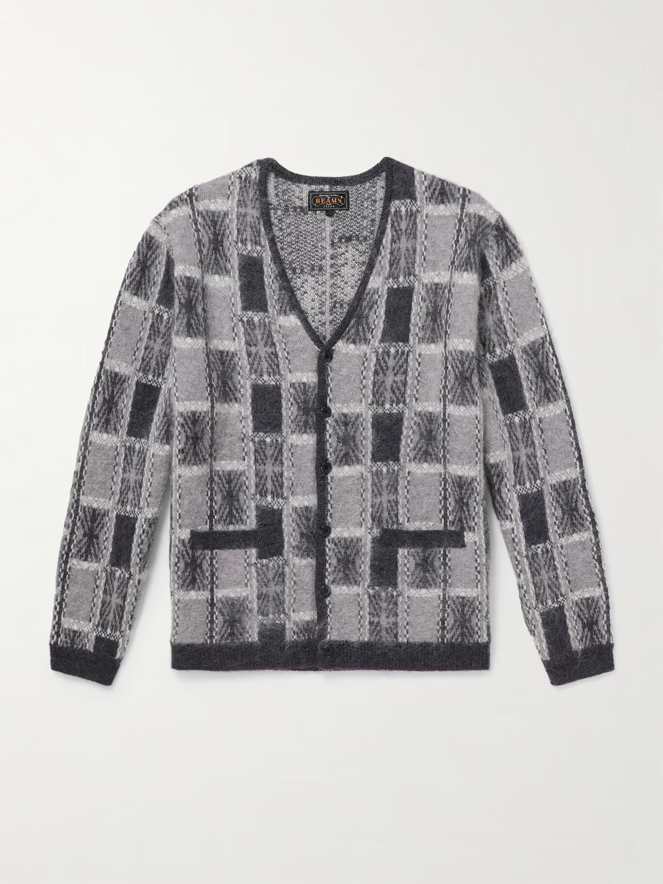Кардиган из жаккардового кардигана с начесом в клетку BEAMS PLUS, серый
Кардиган из жаккардового кардигана с начесом в клетку BEAMS PLUS, серый