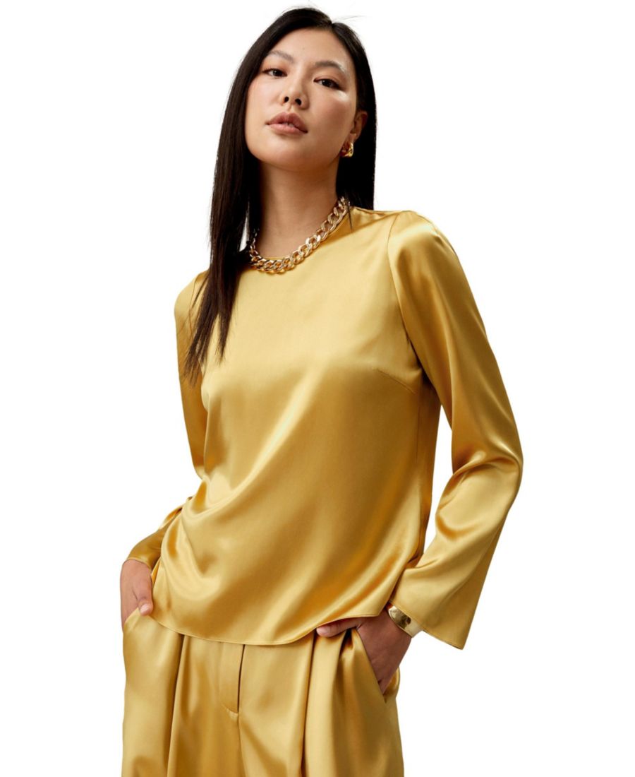Минималистичный шелковый топ с длинными рукавами для женщин LILYSILK, Lemon drop
Минималистичный шелковый топ с длинными рукавами для женщин LILYSILK, Lemon drop