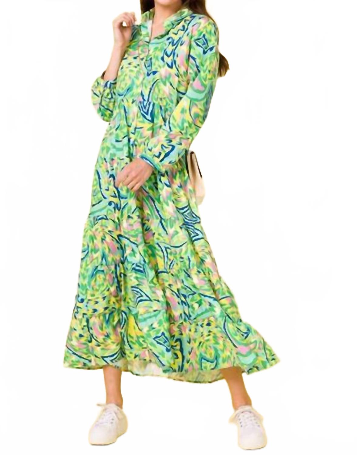 Макси-платье Sea Of Swirls в зеленом цвете SUNDAYUP
Макси-платье Sea Of Swirls в зеленом цвете SUNDAYUP
