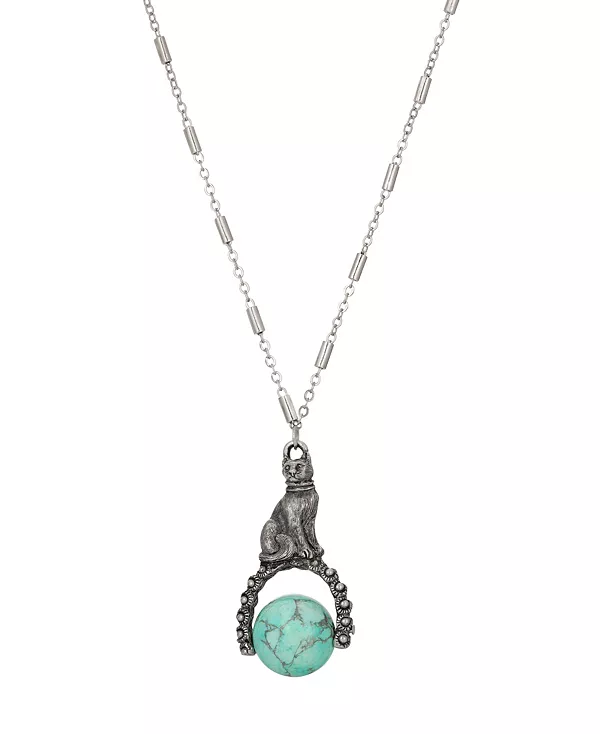 Ожерелье-Спиннер в виде кота из бирюзовых бусин 2028, turquoise
Ожерелье-Спиннер в виде кота из бирюзовых бусин 2028, turquoise