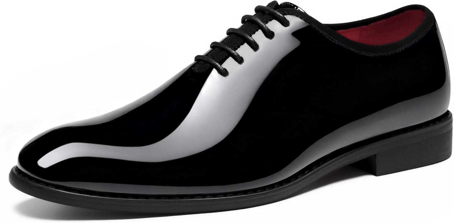 Мужские классические туфли HEEZ из лакированной кожи, формальные туфли для смокинга с простым носком, нескользящие оксфорды на шнуровке для свадьбы, выпускного, вечеринки, танцев и деловых мероприятий, черный
Мужские классические туфли HEEZ из лакированной кожи, формальные туфли для смокинга с простым носком, нескользящие оксфорды на шнуровке для свадьбы, выпускного, вечеринки, танцев и деловых мероприятий, черный