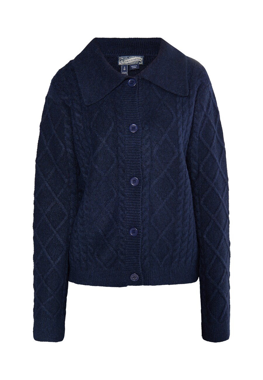 Вязаный кардиган DreiMaster Vintage Incus, морской синий 
Вязаный кардиган DreiMaster Vintage Incus, морской синий