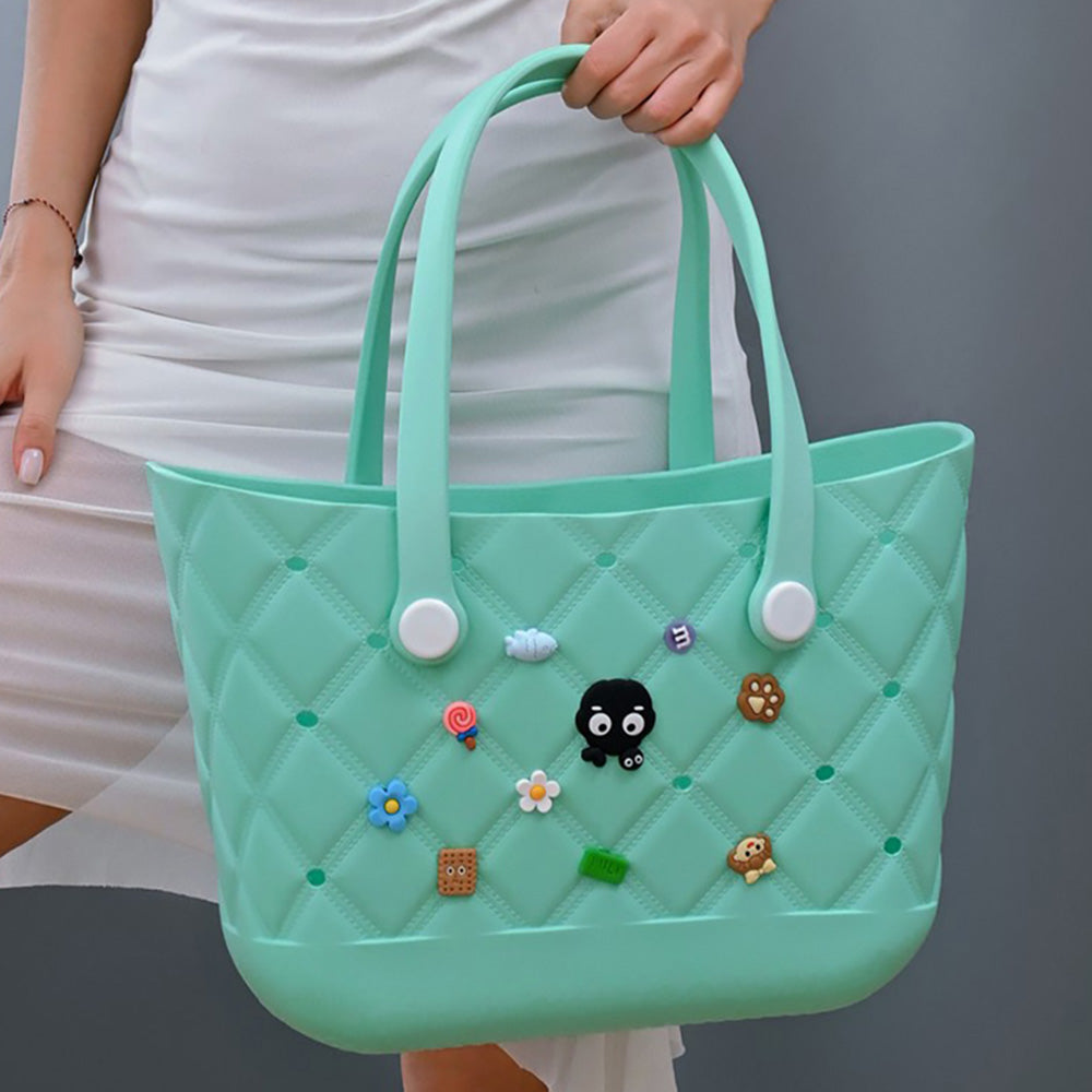 Модная силиконовая сумка-шоппер с индивидуальным шармом FASHNZFAB, зеленый
Модная силиконовая сумка-шоппер с индивидуальным шармом FASHNZFAB, зеленый