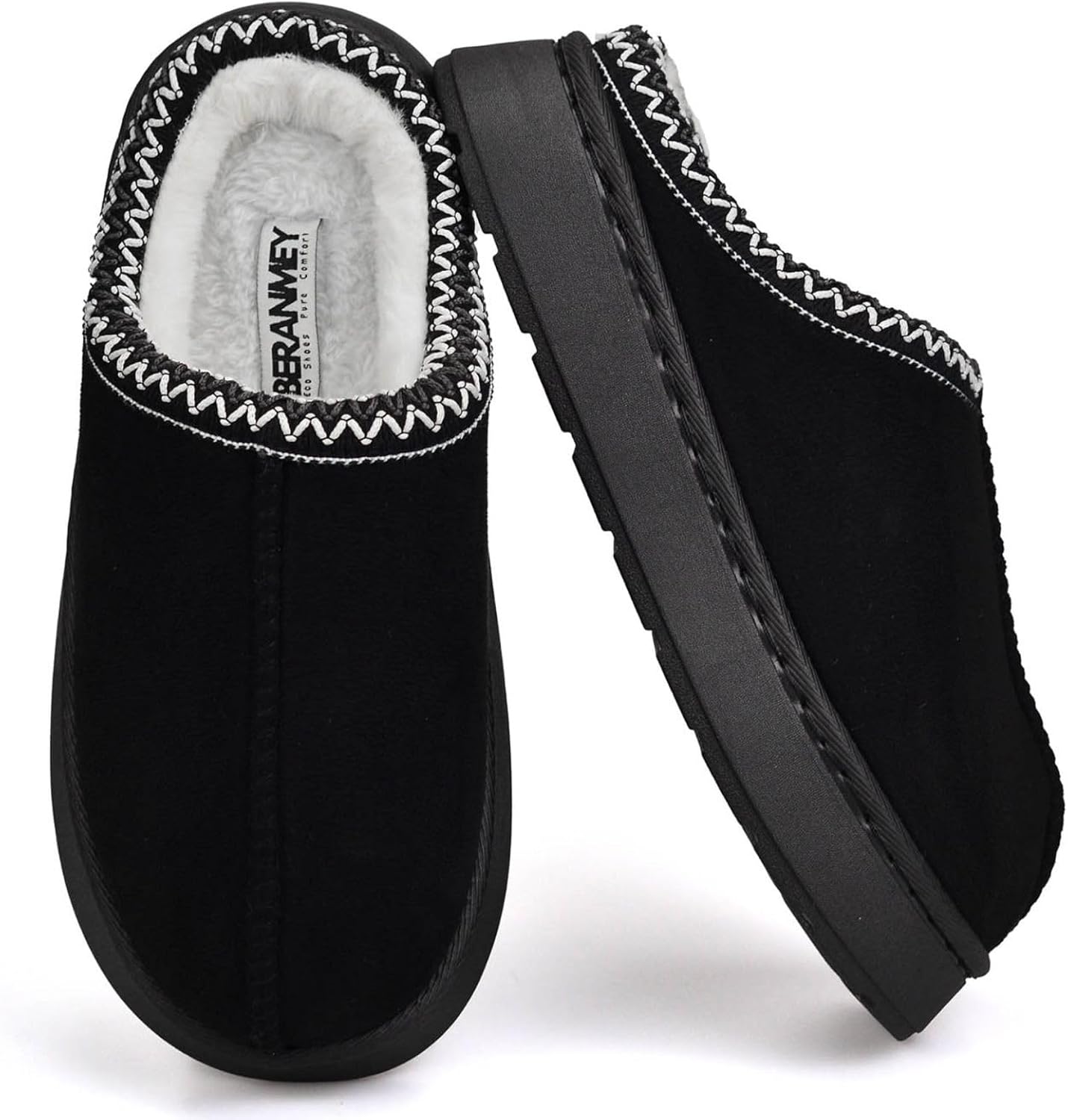 Теплые домашние тапочки с толстой подошвой для женщин и мужчин - уютные платформенные тапочки с противоскользящей подошвой, короткие носки с плюшевой подкладкой для дома и улицы Beranmey, черный
Теплые домашние тапочки с толстой подошвой для женщин и мужчин - уютные платформенные тапочки с противоскользящей подошвой, короткие носки с плюшевой подкладкой для дома и улицы Beranmey, черный