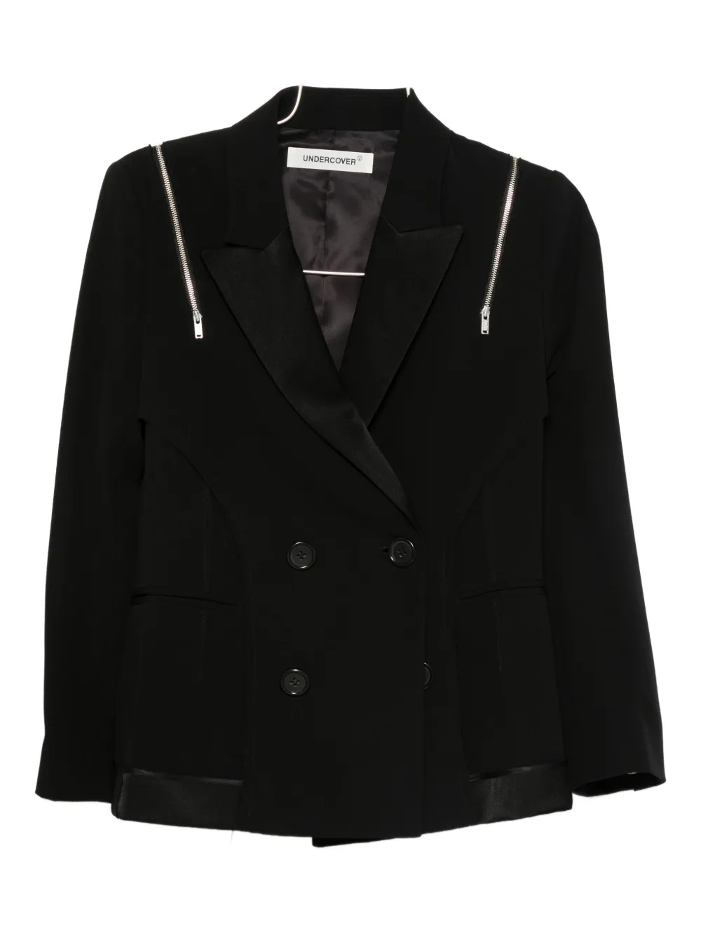 Двубортный блейзер с застежкой-молнией Undercover, черный
Двубортный блейзер с застежкой-молнией Undercover, черный