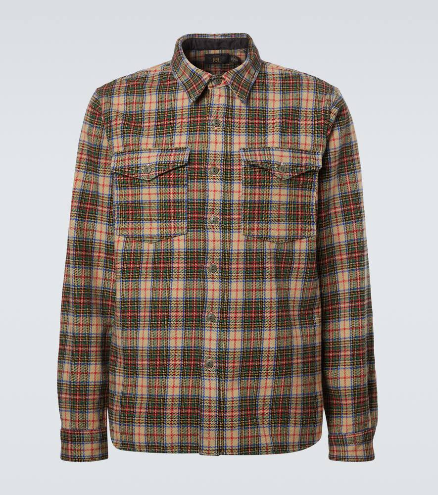 Рубашка из шерсти и хлопка в клетку RRL, RL-819 Cream/Green
Рубашка из шерсти и хлопка в клетку RRL, RL-819 Cream/Green