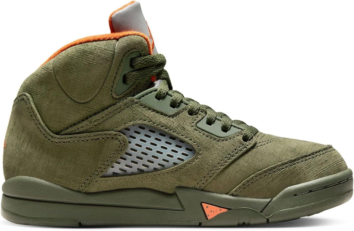 Детские кроссовки NIKE Air Jordan 5 Retro 'Olive' для дошкольников Army Olive/Solar Orange (440889 308) PS, белый/красный-черный
Детские кроссовки NIKE Air Jordan 5 Retro 'Olive' для дошкольников Army Olive/Solar Orange (440889 308) PS, белый/красный-черный