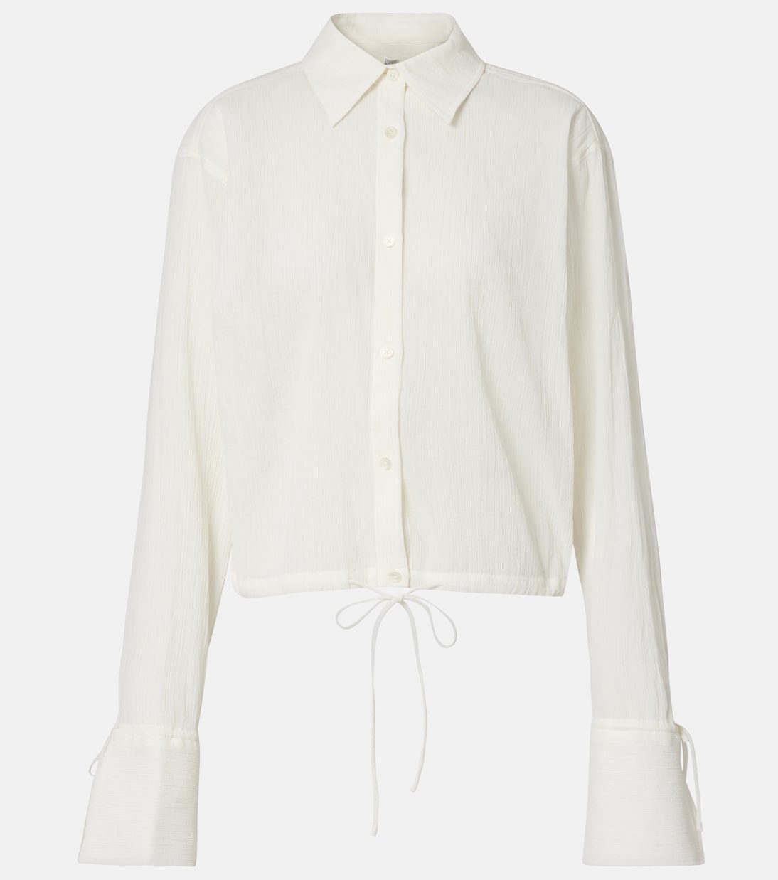 Короткая хлопковая рубашка Toteme, белый
Короткая хлопковая рубашка Toteme, белый