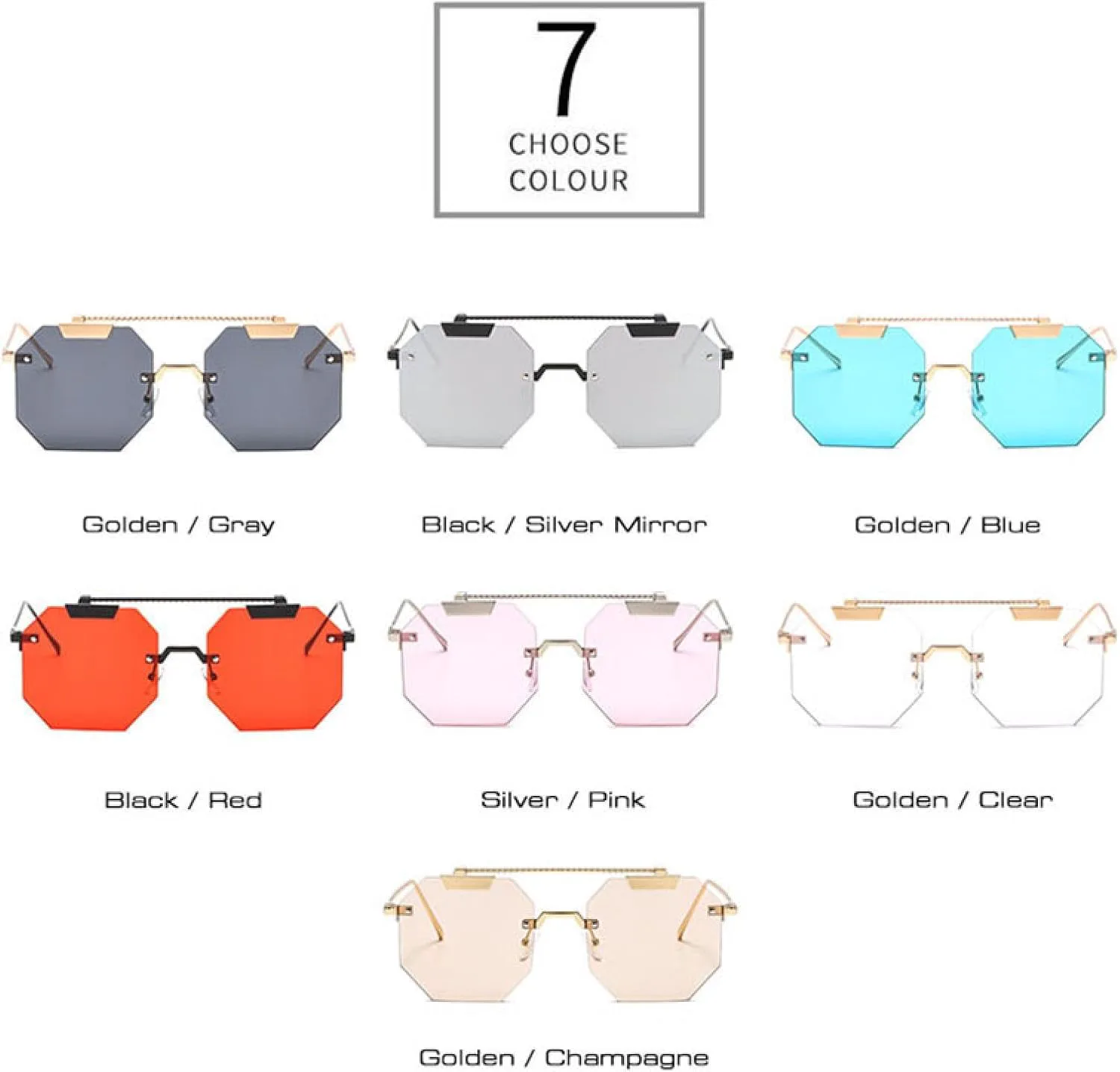 Большие женские солнцезащитные очки без оправы, мужские солнцезащитные очки прозрачные, красные, синие, розовые, с защитой от УФ-излучения UV400 DSVIGF, Blue
Большие женские солнцезащитные очки без оправы, мужские солнцезащитные очки прозрачные, красные, синие, розовые, с защитой от УФ-излучения UV400 DSVIGF, Blue