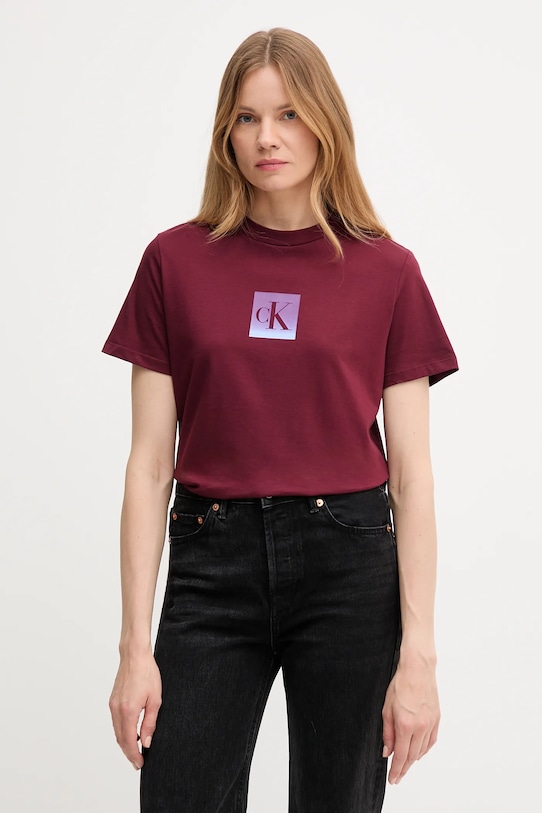 Хлопковая футболка Calvin Klein Jeans, бордовый
Хлопковая футболка Calvin Klein Jeans, бордовый