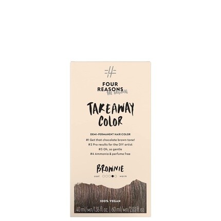 Four Reasons Original Takeaway Color Brownie 5.35 Глубокий теплый коричневый полустойкий цвет волос 100% веганский и без испытаний на животных
Four Reasons Original Takeaway Color Brownie 5.35 Глубокий теплый коричневый полустойкий цвет волос 100% веганский и без испытаний на животных