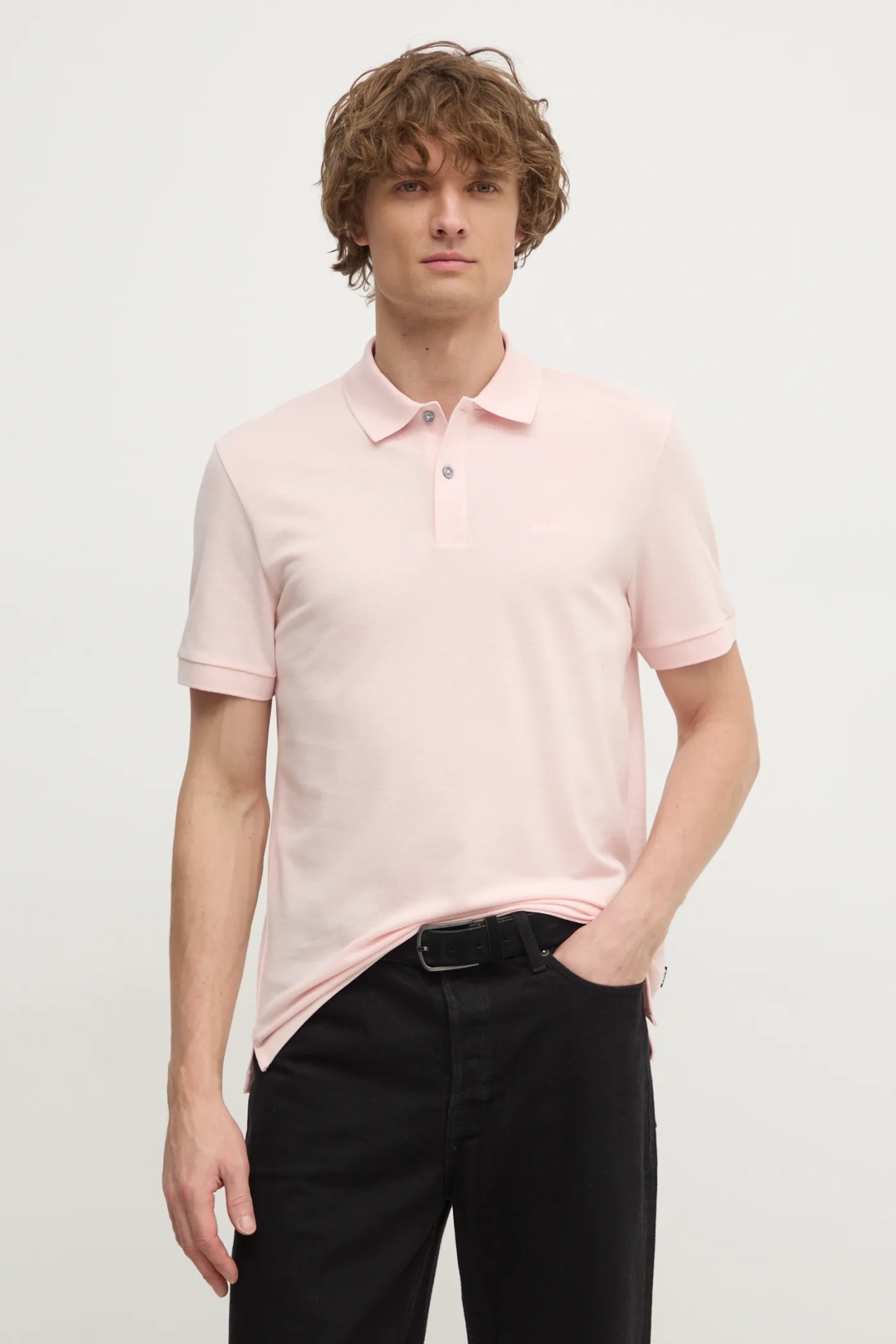 Хлопковая рубашка-поло BOSS, розовый
Хлопковая рубашка-поло BOSS, розовый