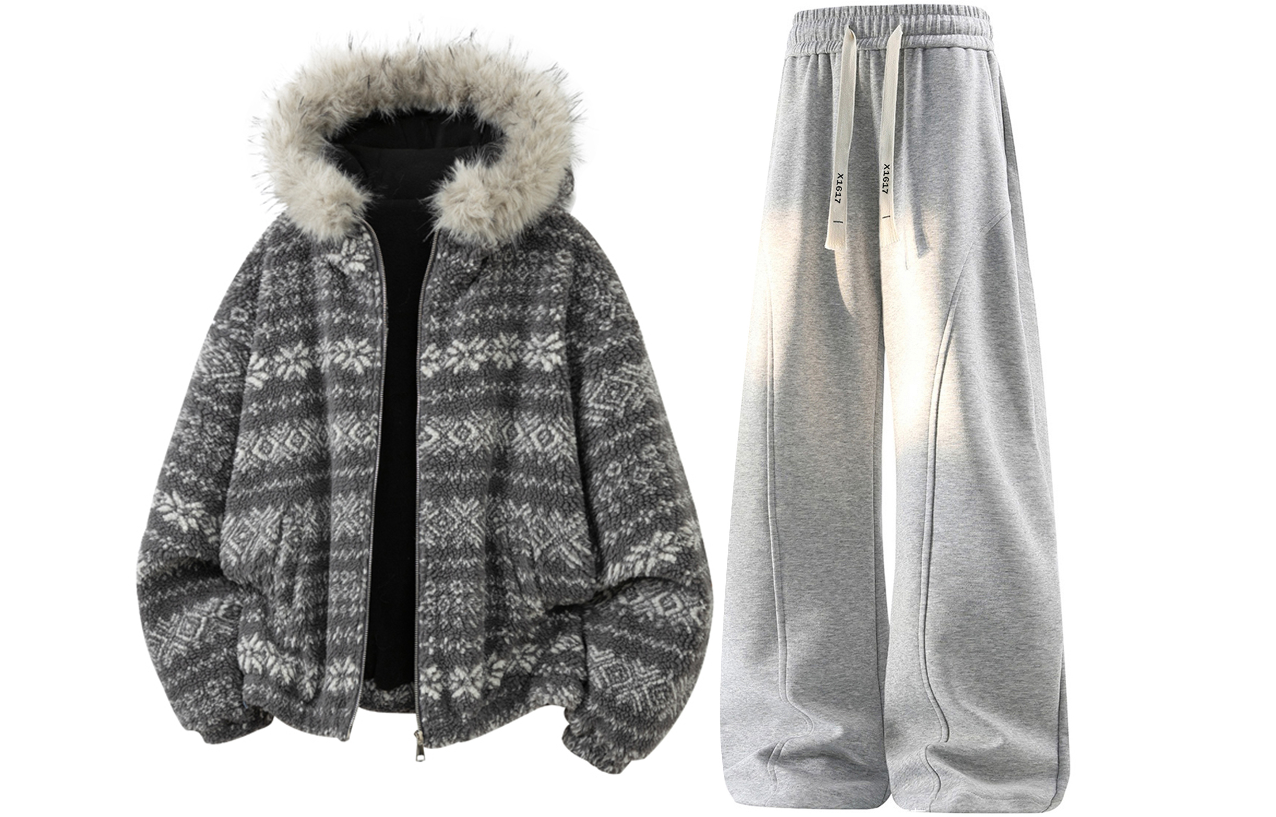 Толстовка Casual Sportswear утепленная с капюшоном унисекс X1617, серый puffer jacket+белый heather серый fleece-lined sweatpants
Толстовка Casual Sportswear утепленная с капюшоном унисекс X1617, серый puffer jacket+белый heather серый fleece-lined sweatpants