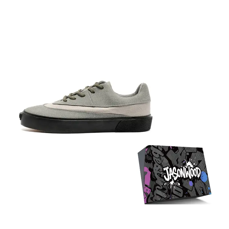 JASONWOOD Серые мужские низкие матерчатые туфли с устойчивостью к истиранию, дышащие и легкие, цвет Gray 
JASONWOOD Серые мужские низкие матерчатые туфли с устойчивостью к истиранию, дышащие и легкие, цвет Gray