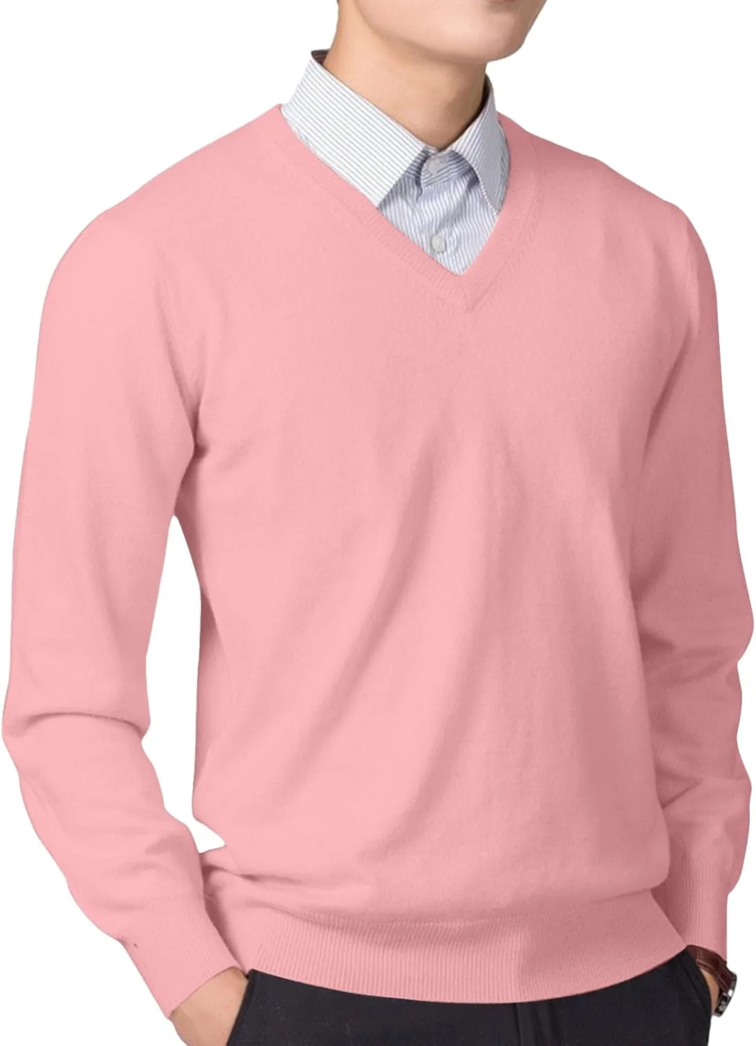 Мужской свитер V-образный вырез легкий базовый пуловер
Мужской свитер V-образный вырез легкий базовый пуловер