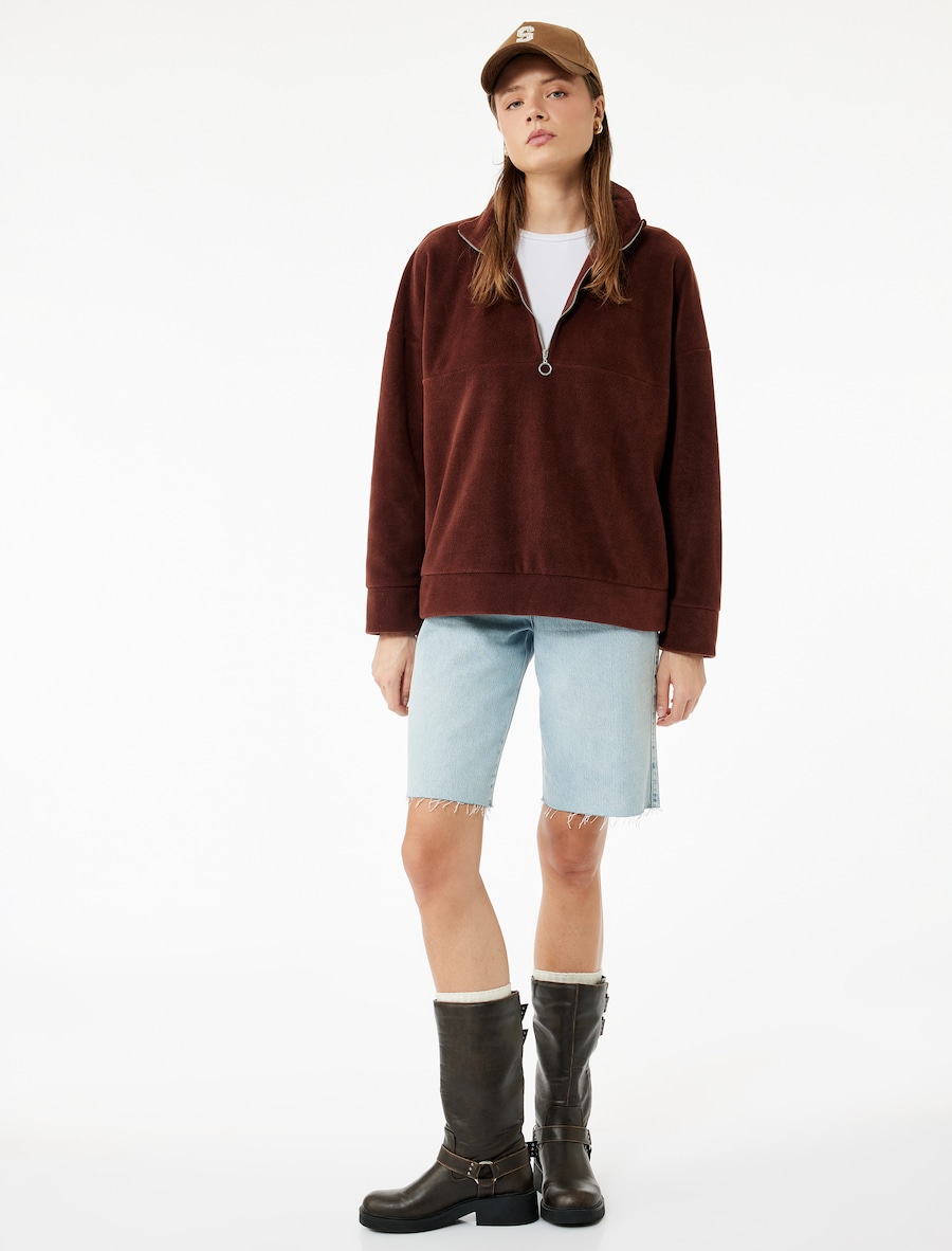 Толстовка Koton, темно-коричневый
Толстовка Koton, темно-коричневый