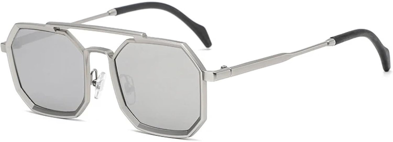 Ретро женские солнцезащитные очки в металлической оправе с зеркальными линзами, защита от УФ-излучения UV400; мужские солнцезащитные очки в стиле панк SZVVBKK, Silver Silver Mirror
Ретро женские солнцезащитные очки в металлической оправе с зеркальными линзами, защита от УФ-излучения UV400; мужские солнцезащитные очки в стиле панк SZVVBKK, Silver Silver Mirror