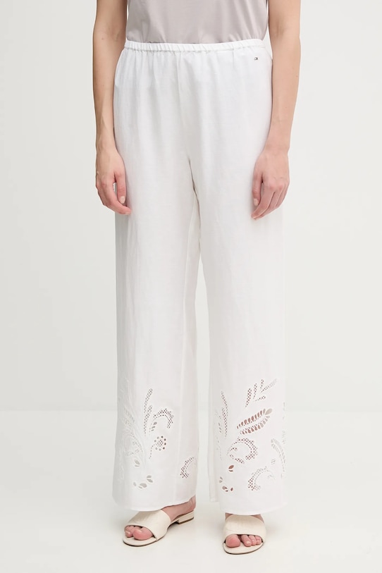 Льняные брюки Tommy Hilfiger, бежевый 
Льняные брюки Tommy Hilfiger, бежевый