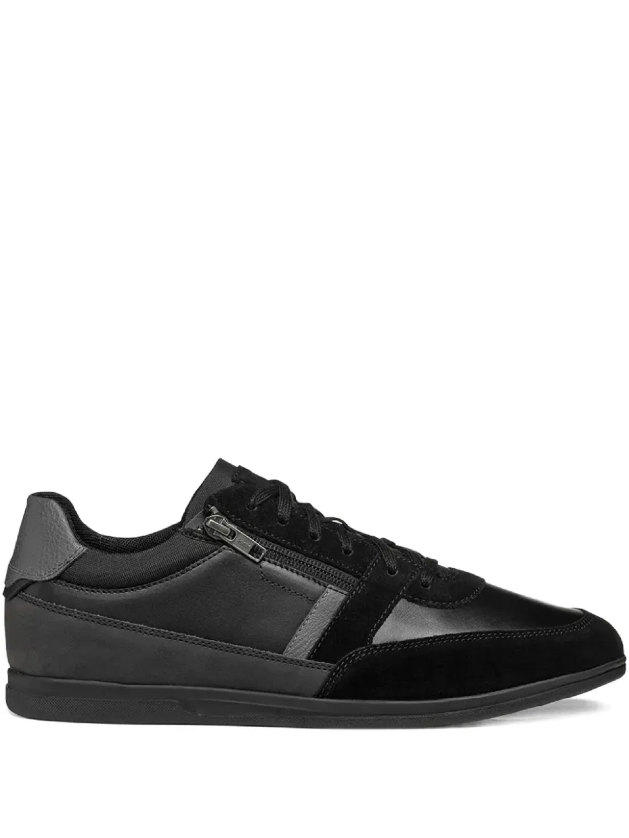 Замшевые кроссовки Geox Renan с застежкой-молнией, черный 
Замшевые кроссовки Geox Renan с застежкой-молнией, черный