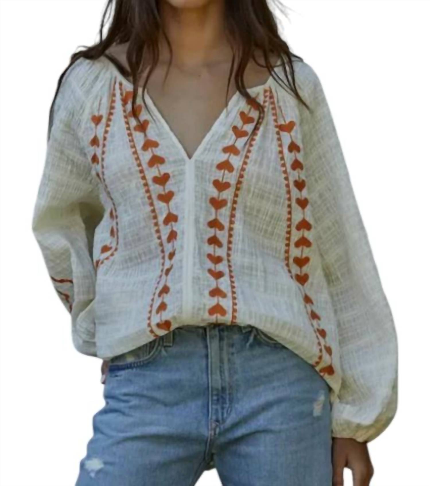 Вышитая крестьянская блуза кремового цвета By Together
Вышитая крестьянская блуза кремового цвета By Together