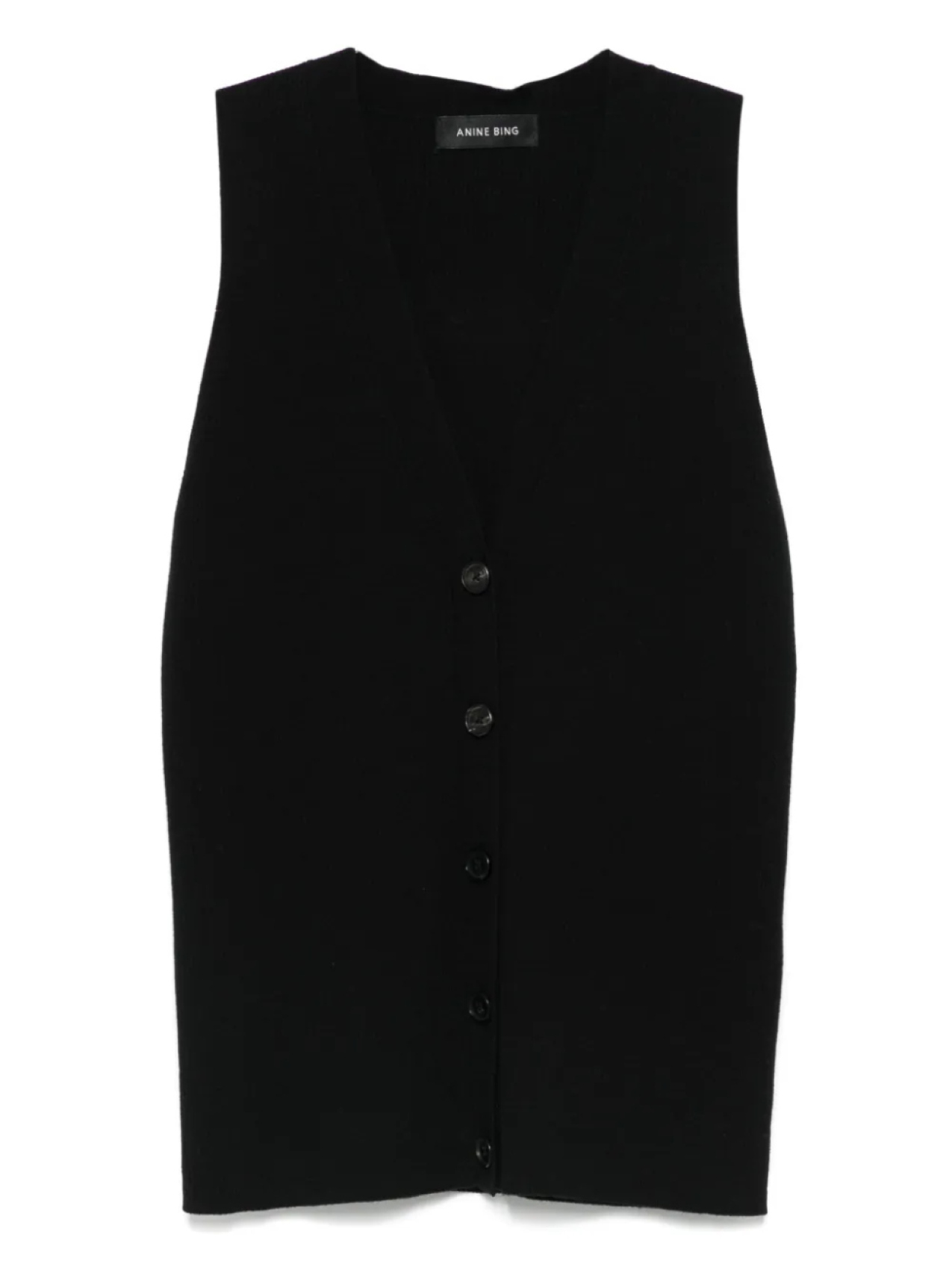 Жилет из смесового шелка ANINE BING, черный
Жилет из смесового шелка ANINE BING, черный