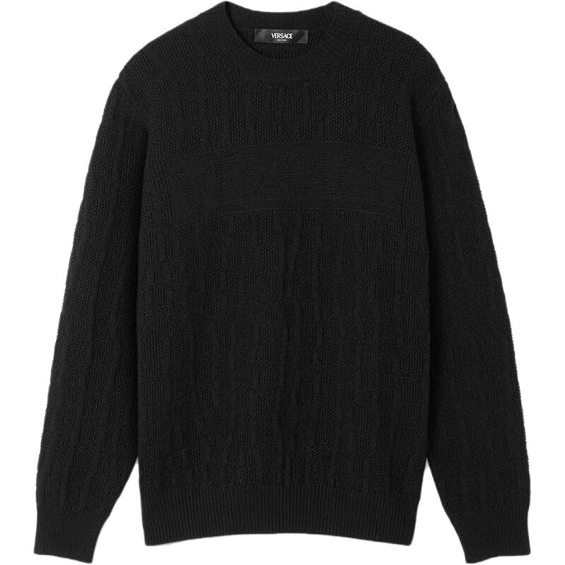 Вязаный свитер с круглым вырезом VERSACE, черный
Вязаный свитер с круглым вырезом VERSACE, черный