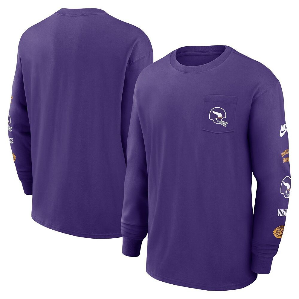 Мужская футболка с длинными рукавами и карманами Nike Purple Minnesota Vikings Rewind Heavy Max 90, цвет Mvk Purple
Мужская футболка с длинными рукавами и карманами Nike Purple Minnesota Vikings Rewind Heavy Max 90, цвет Mvk Purple