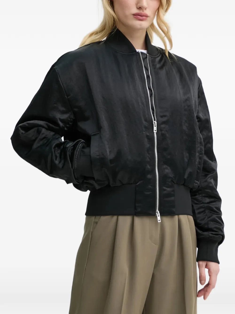 Бомбер на молнии Filippa K, черный
Бомбер на молнии Filippa K, черный