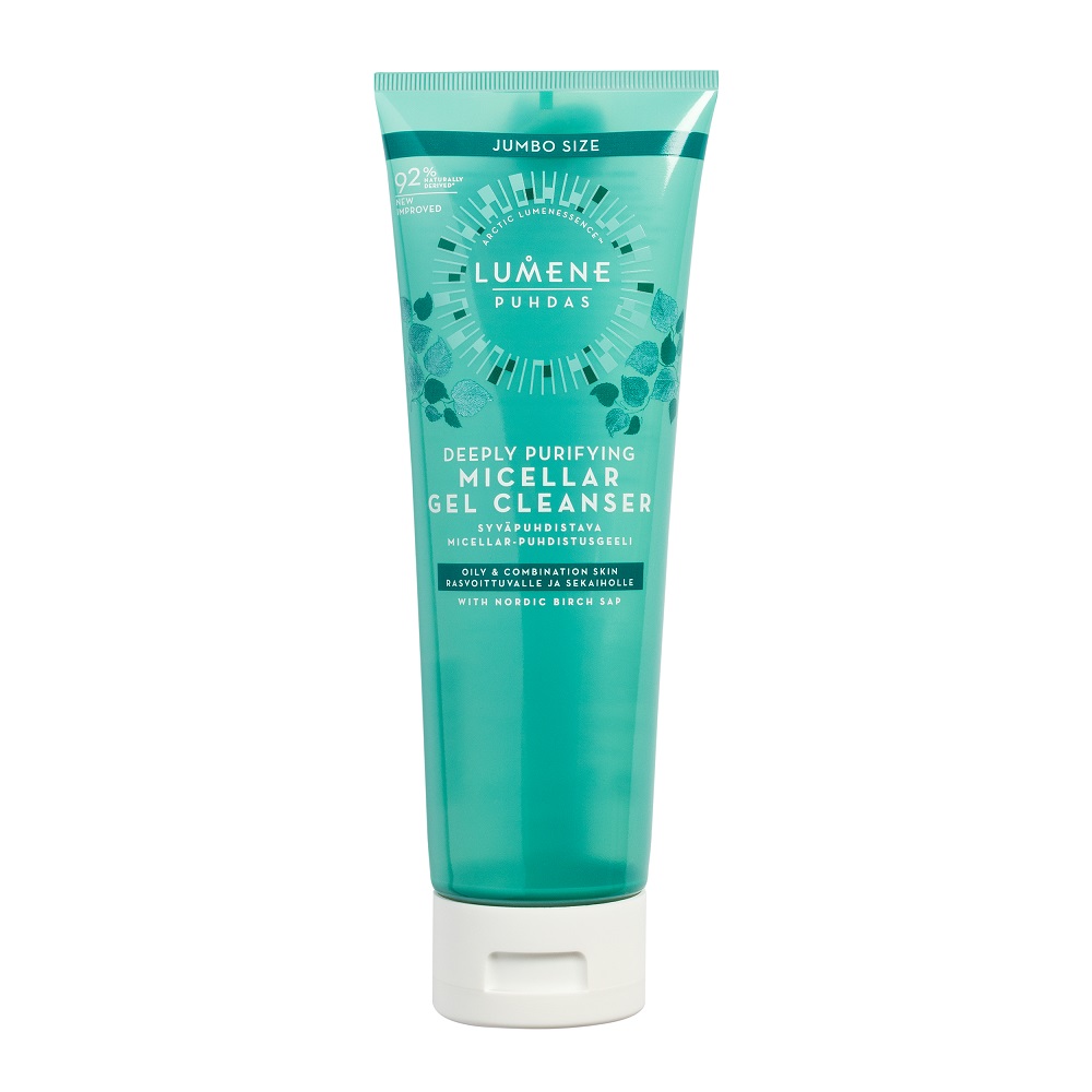 Очищающий гель для лица - Промо-упаковка puhdas deeply purifying micellar gel cleanser jumbo size Lumene, 250 мл
Очищающий гель для лица - Промо-упаковка puhdas deeply purifying micellar gel cleanser jumbo size Lumene, 250 мл