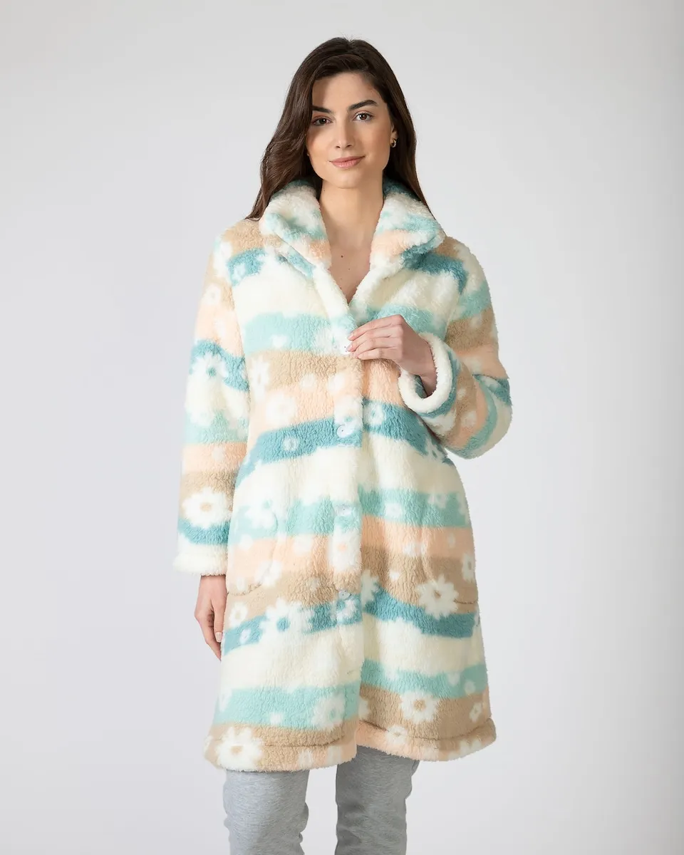 Женский длинный халат с застежкой на пуговицы Massana, бежевый/белый
Женский длинный халат с застежкой на пуговицы Massana, бежевый/белый