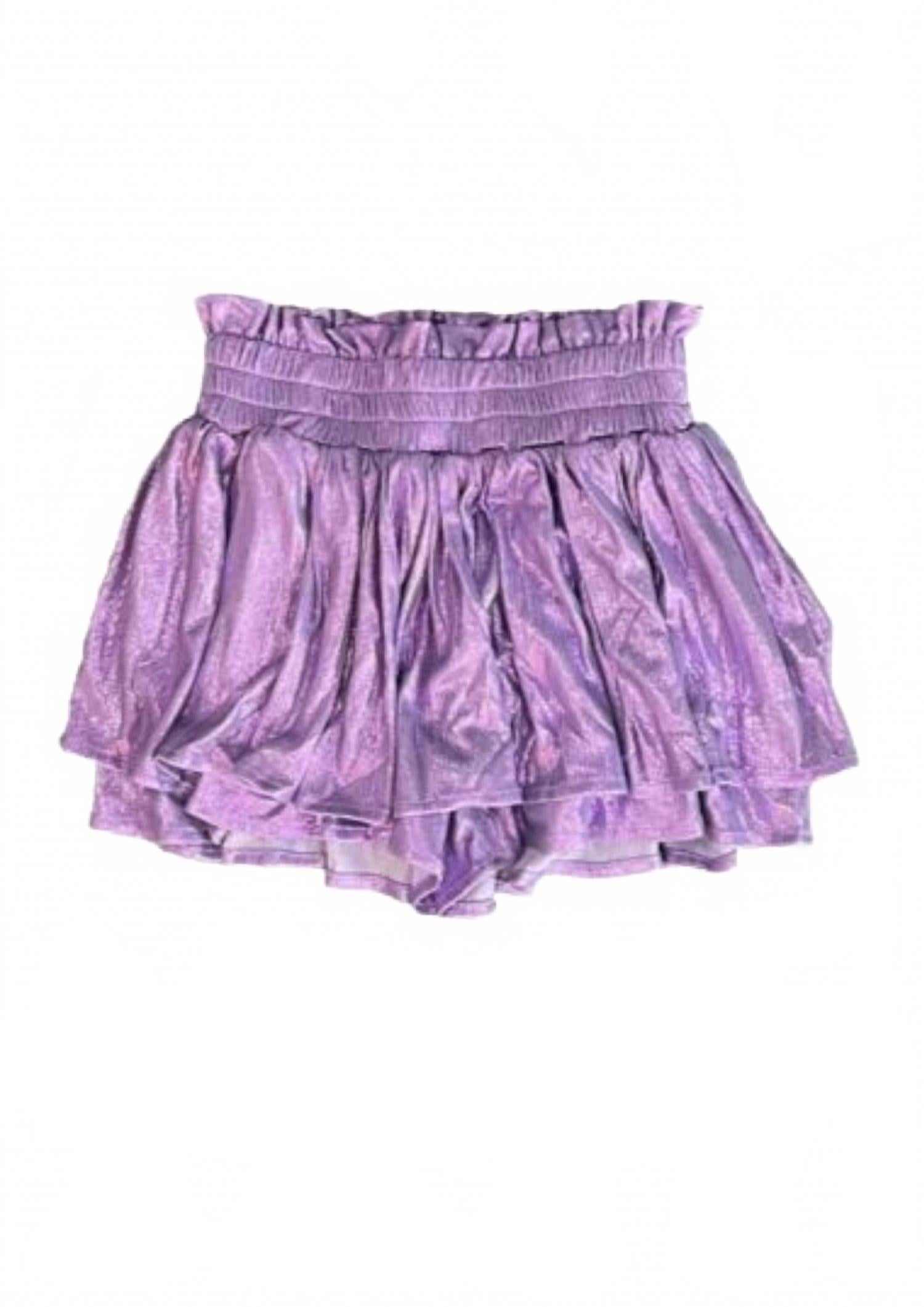 Детская блестящая плиссированная юбка-шорты в фиолетовом цвете Tweenstyle 
Детская блестящая плиссированная юбка-шорты в фиолетовом цвете Tweenstyle