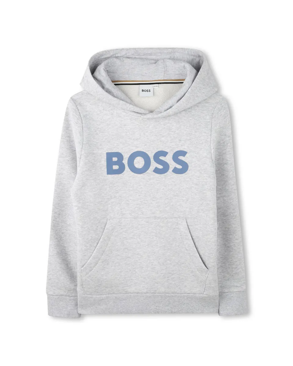 Толстовка для мальчика с капюшоном и логотипом спереди BOSS Kidswear, светло-серый
Толстовка для мальчика с капюшоном и логотипом спереди BOSS Kidswear, светло-серый