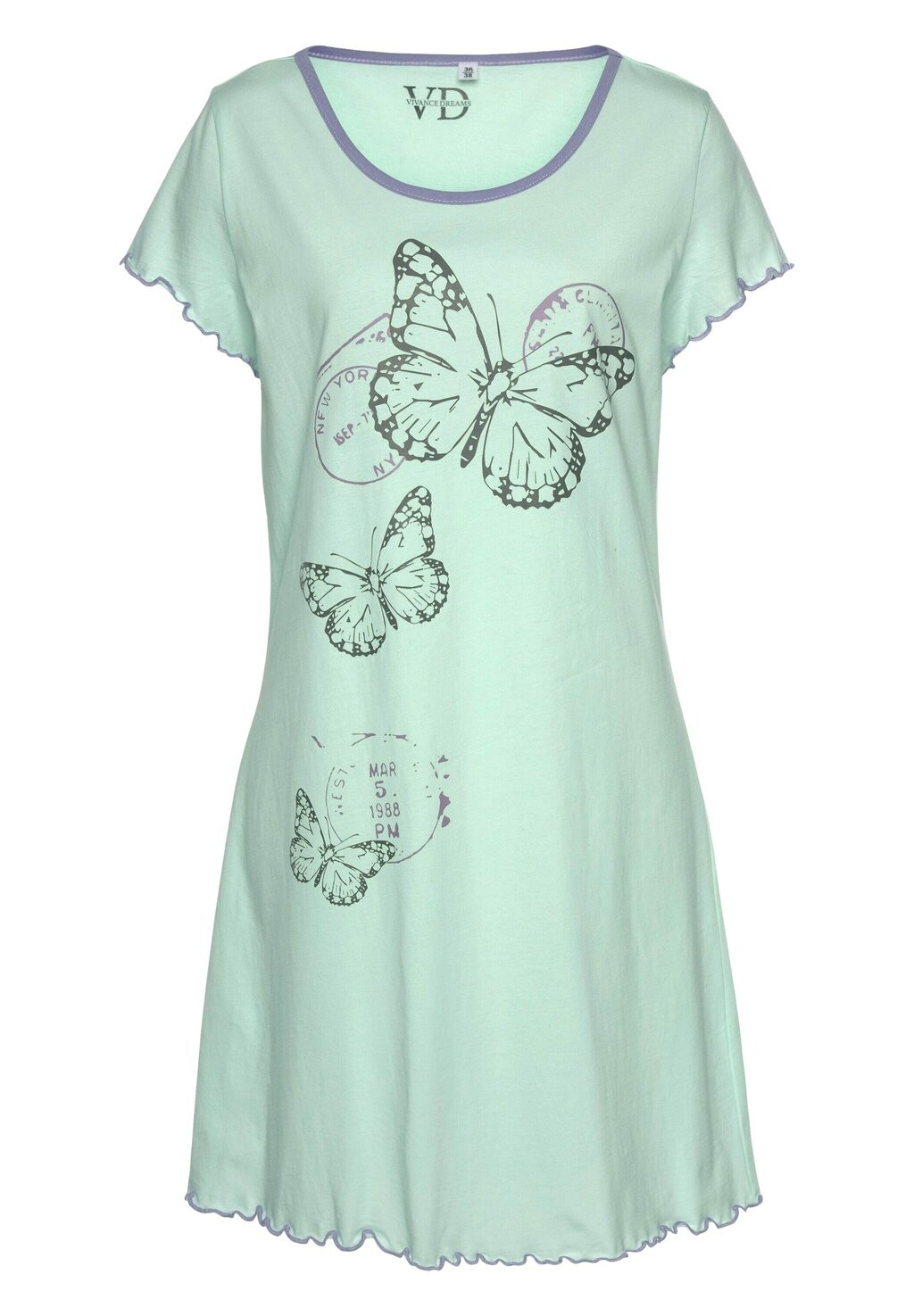 Ночная рубашка LASCANA, мятный
Ночная рубашка LASCANA, мятный