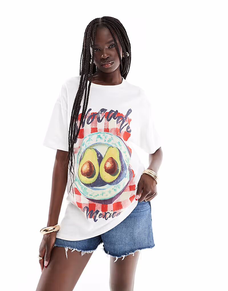 Футболка свободного кроя Miss Selfridge в клетку гингем с рисунком авокадо белого цвета
Футболка свободного кроя Miss Selfridge в клетку гингем с рисунком авокадо белого цвета