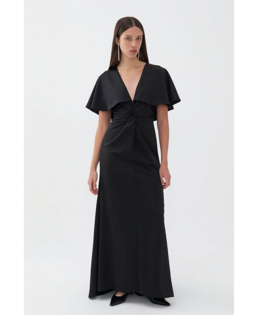 Женское длинное платье с узлом NOCTURNE, Black
Женское длинное платье с узлом NOCTURNE, Black