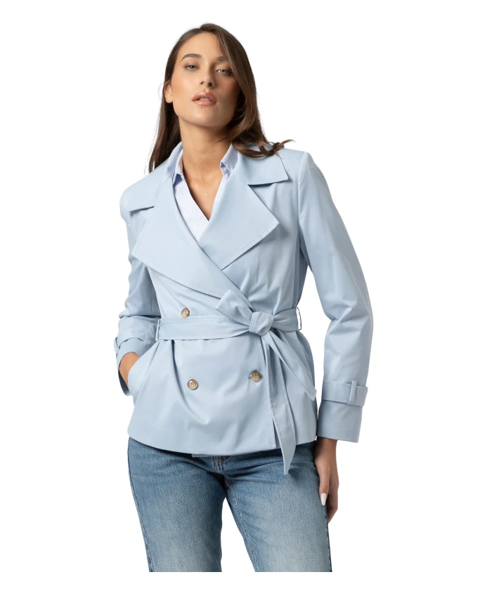 Современный крой, жакет с поясом, длиной до талии. Kocca, синий
Современный крой, жакет с поясом, длиной до талии. Kocca, синий