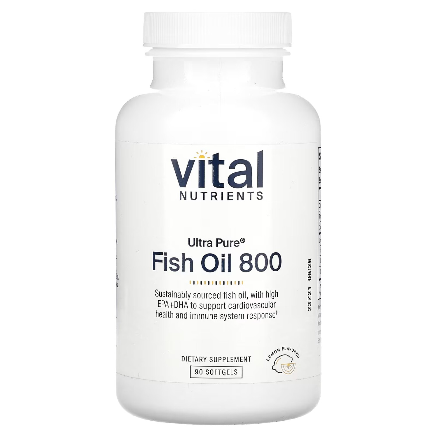 Добавка Vital Nutrients Ultra Pure Fish Oil 800 лимон, 90 мягких таблеток
Добавка Vital Nutrients Ultra Pure Fish Oil 800 лимон, 90 мягких таблеток