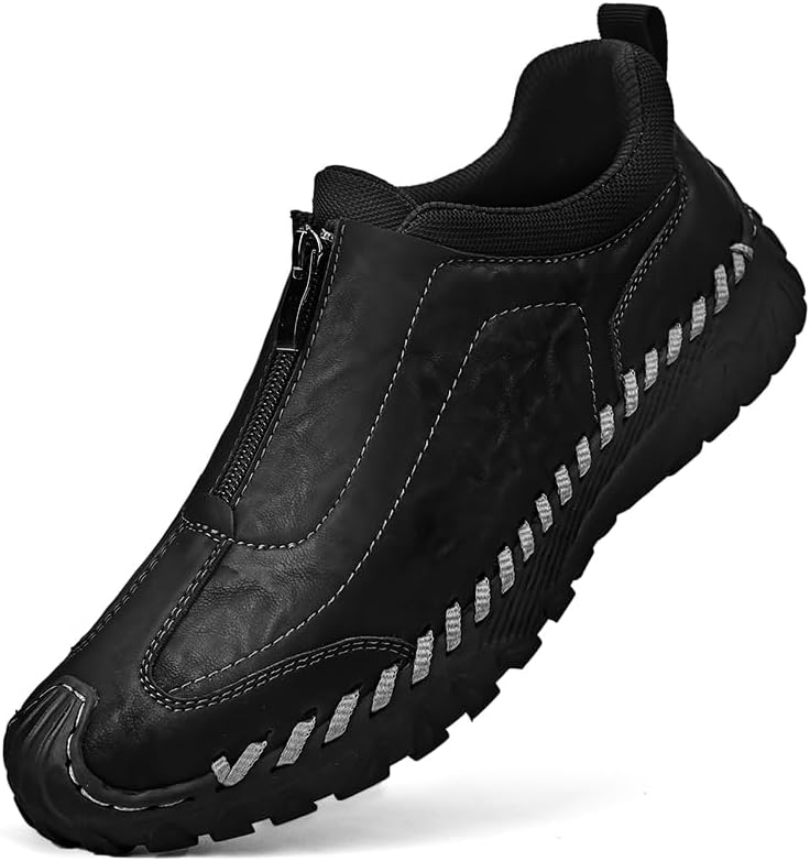 Мужские премиальные кожаные прогулочные туфли, повседневные кроссовки, текстурированный модный дизайн, рабочий стиль, молния, сетчатая подкладка, ручная строчка для защиты носка от ударов Generic, черный
Мужские премиальные кожаные прогулочные туфли, повседневные кроссовки, текстурированный модный дизайн, рабочий стиль, молния, сетчатая подкладка, ручная строчка для защиты носка от ударов Generic, черный